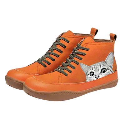 Luna® | Leather Ankle Boots for Cat Lovers