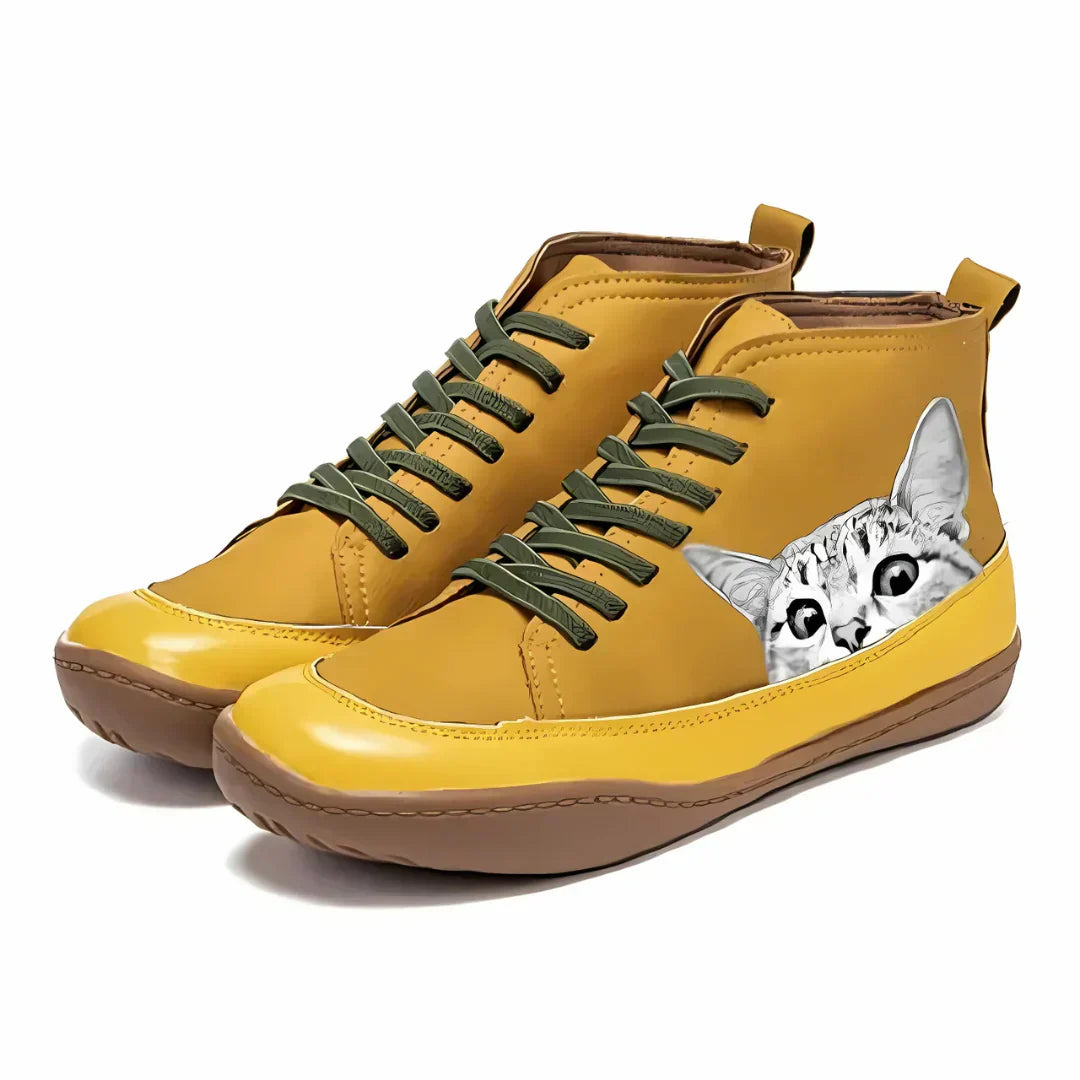 Luna® | Leather Ankle Boots for Cat Lovers