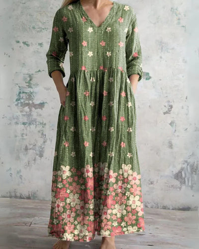 Seraphine™ | Vintage Floral Maxi Dress
