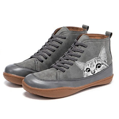Luna® | Leather Ankle Boots for Cat Lovers