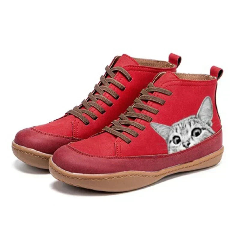 Luna® | Leather Ankle Boots for Cat Lovers